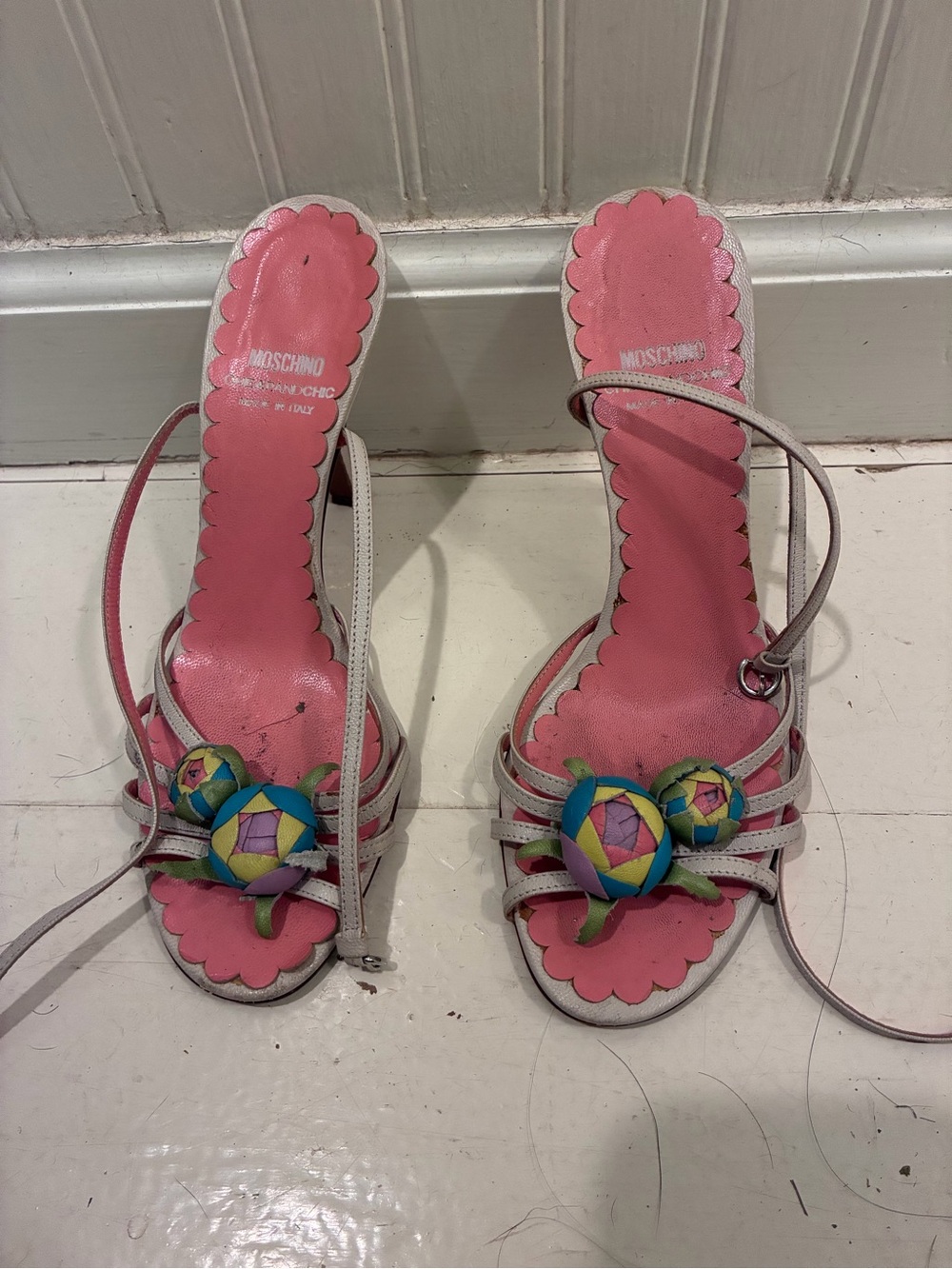 Vintage Moschino Cheap and Chic Lace-Up High-Heel Sandals